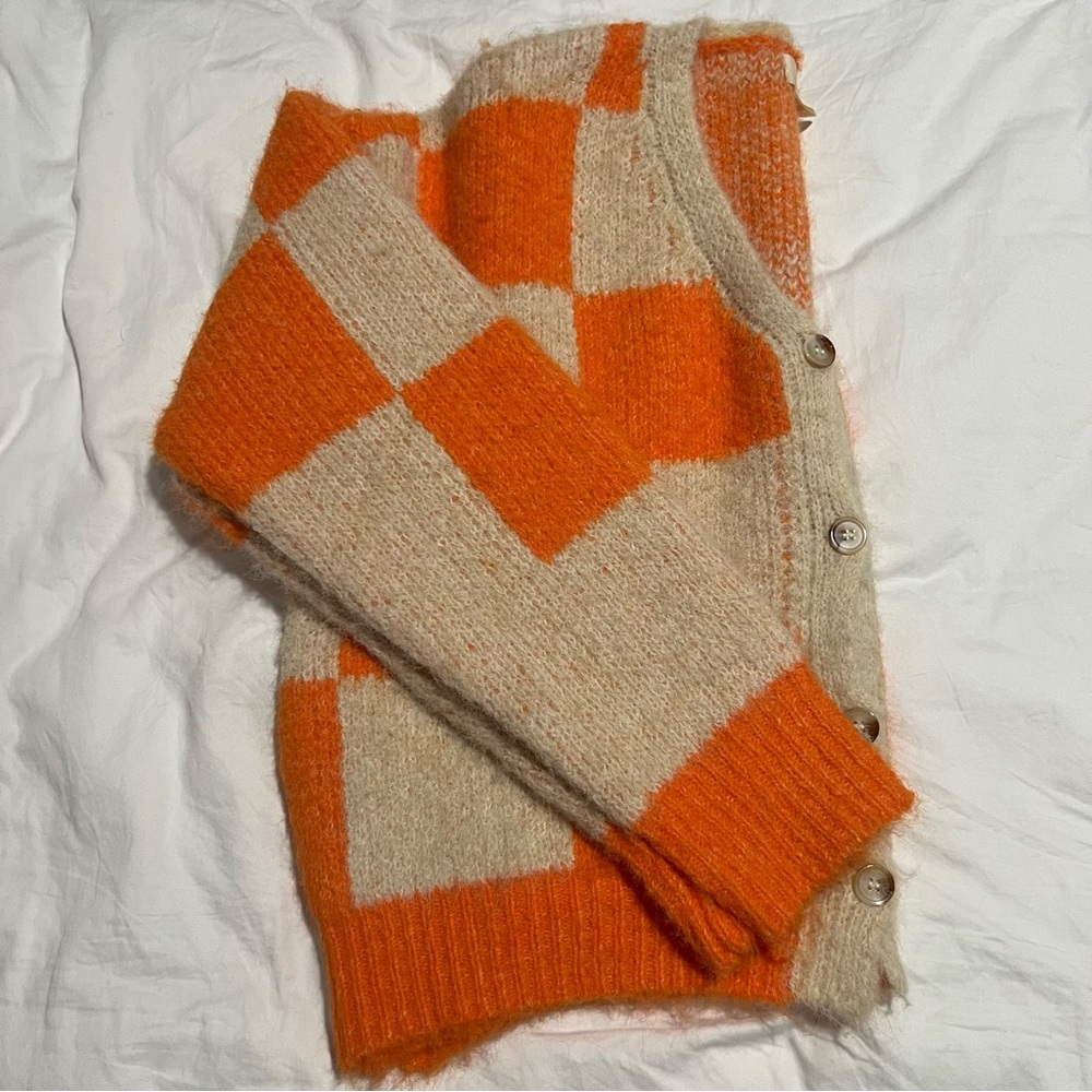 ANTHROPOLOGIE THE KORNER CHECKERED CARDIGAN - Picture 8 of 10